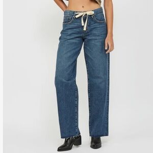 HIDDEN [ALYX] DARK WASH LOW SLUNG BAGGY JEANS